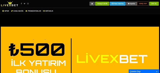 Livexbet Bahis Sitesi Tanıtım Görseli